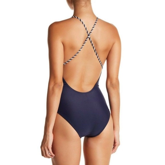 Ted Baker Nolah Navy Blue Rope Tie Swimsuit - EUC - Picture 9 of 10